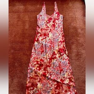 Free People Red Floral Maxi Dress